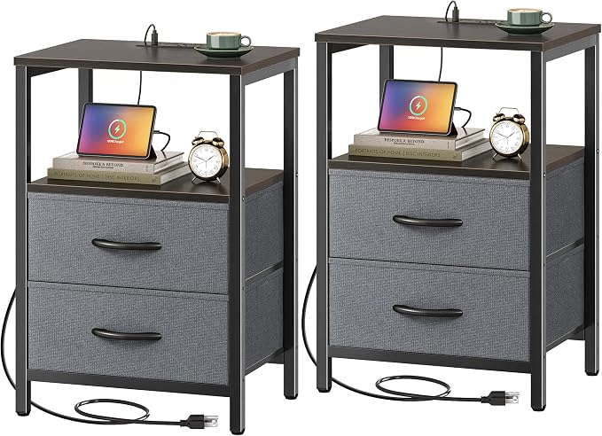 Huuger Nightstands Set of 2, End Tables - Image 9