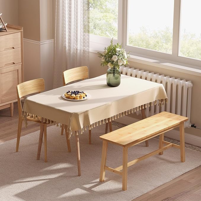 HOOBRO 39.3'' Bamboo Dining Bench, Farmhouse Table Bench, Kitchen & Living Room - Image 7