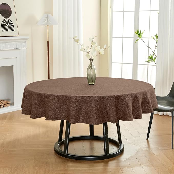 BALCONY & FALCON Round Tablecloth Washable Wrinkle Resistant and Water Proof - Image 5