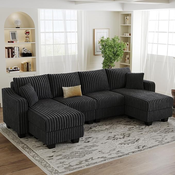Belffin U Shaped Couch with Reversible Chaises Sectional Couches - Image 4