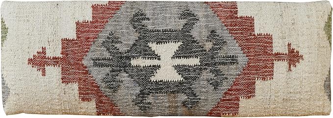 LR Home Off-White/Multicolor Handmade Upholstered Bench - Image 6