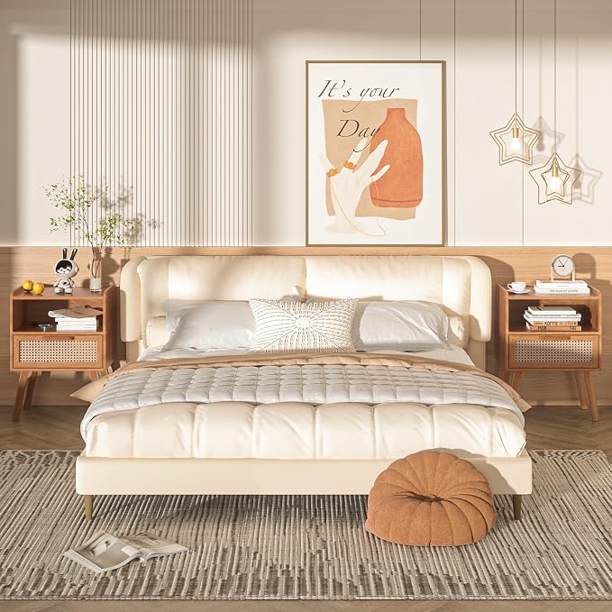 Lerliuo Rattan Nightstand, Side Table - Image 6