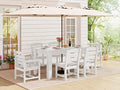 SERWALL Patio Dining Set with 15FT Double Side Umbrella, Outdoor Dining Sets by SERWALL