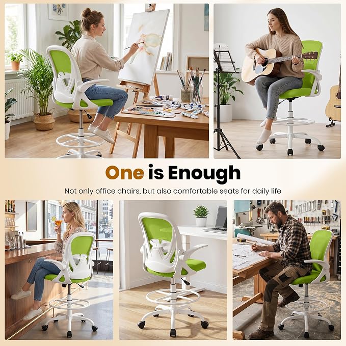 Primy Drafting Chair Tall Office Chair - Image 5