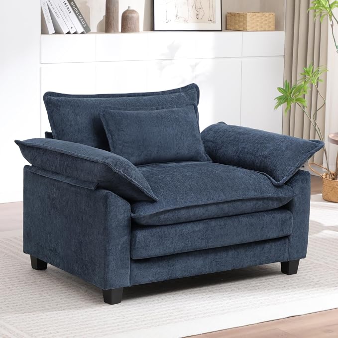 Modern Oversized Accent Chair, Chenille Cloud Sofa Chair by choairy