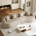 131" Oversized Sectional Sofa for Living Room, Modern Luxury Plush Chenille by DAMAIFROMFURNITURE