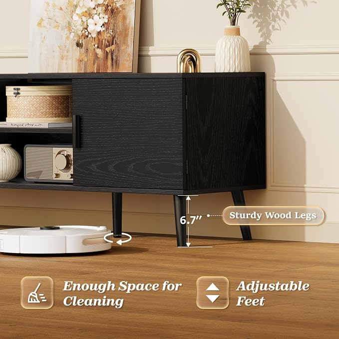 SUPERJARE TV Stand for 55 Inch TV, Entertainment Center - Image 6
