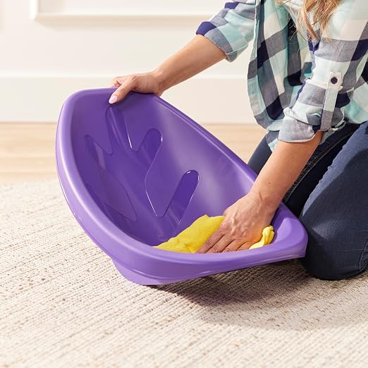 ECR4Kids Plastic Leaf Scoop Floor Rocker Seat, Classroom Furniture - Image 11