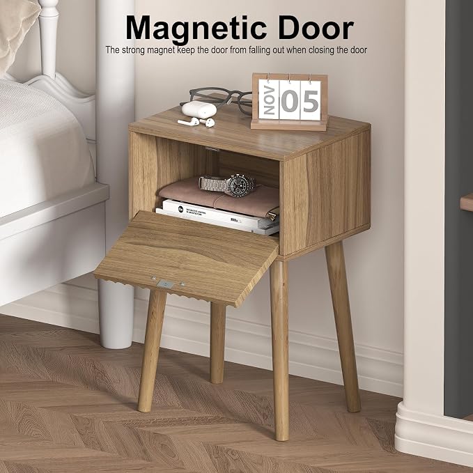 LAATOOREE Nightstands Set of 2, Small Size Side End Table, Bedside Table - Image 4