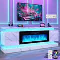 chartustriable 71IN LED TV Stands w/40 inch Fireplace Power Outlet by chartustriable