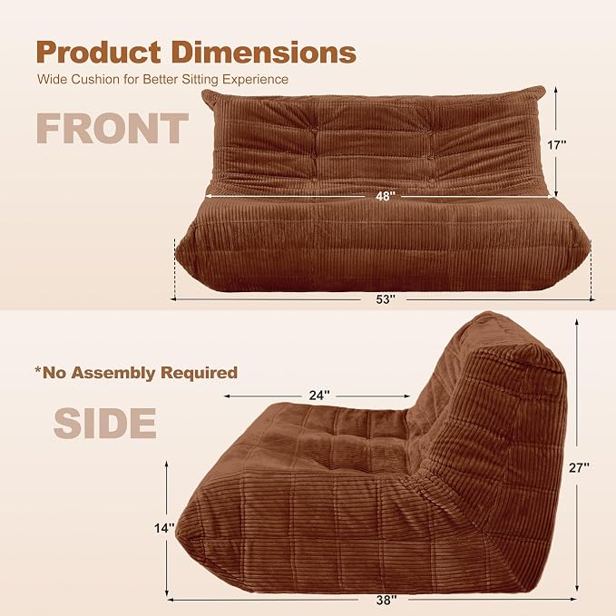Bean Bag Chair, Giant Beanbag Chairs - Image 2
