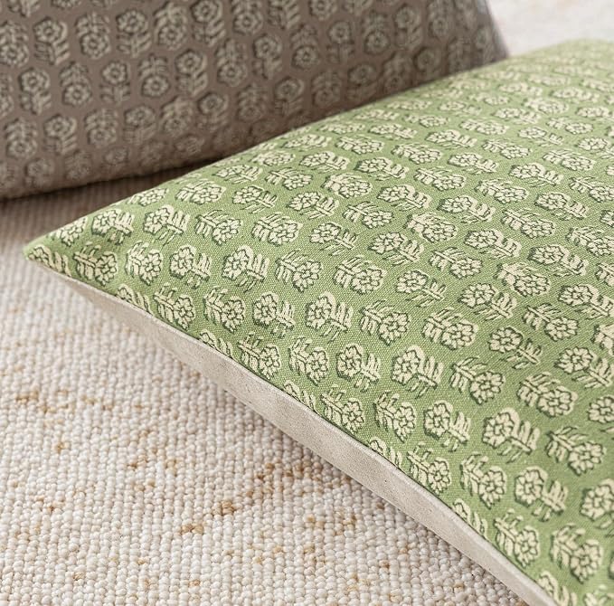 Foindtower Set of 2 Decorative Neutral Floral Print Throw Pillow Covers Vintage - Image 3