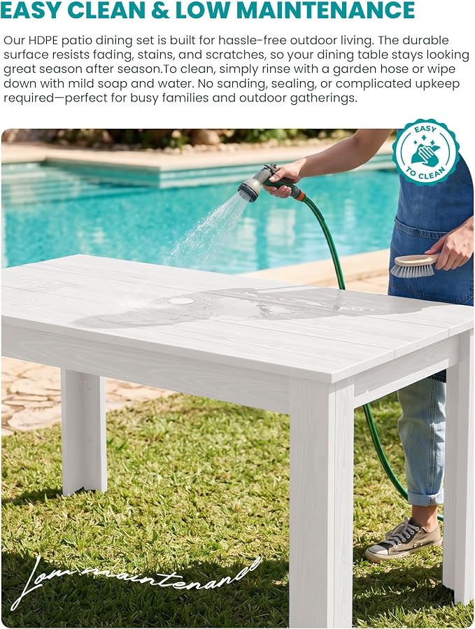 SERWALL HDPE Dining Set for 10 – 2 Tables, 8 Armless + 2 Armchairs. Includes 10 - Image 4