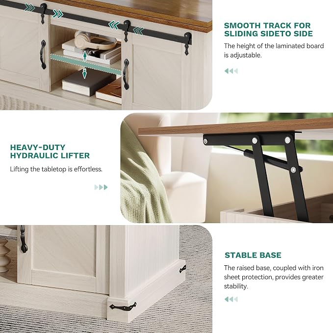 YITAHOME Lift Top Coffee Table - Image 9