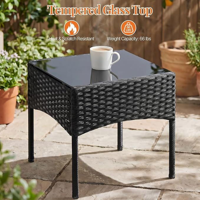 Sweetcrispy 3 Piece Patio Furniture Set, All-Weather Outdoor Conversation Set - Image 5