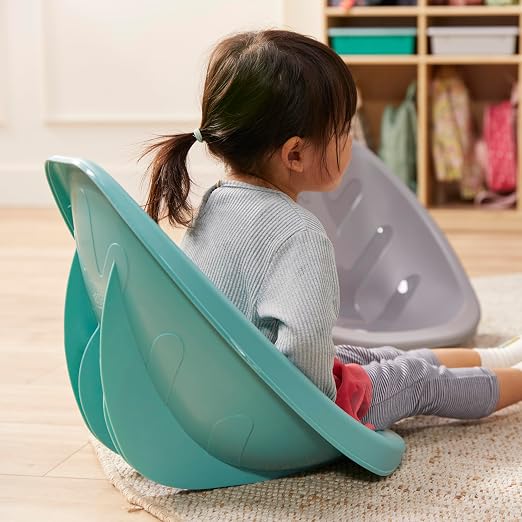 ECR4Kids Plastic Leaf Scoop Floor Rocker Seat, Classroom Furniture, Contemporary - Image 8