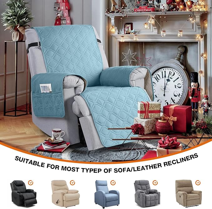 VANSOFY 100% Waterproof Recliner Chair Covers, Recliner Cover Non-Slip Dog - Image 5
