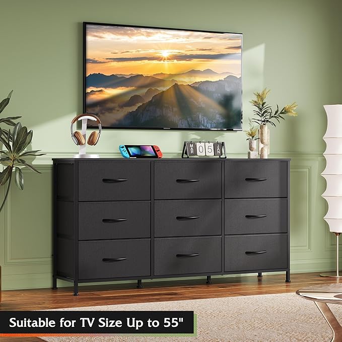 WLIVE 47''W Dresser for Bedroom, 55 inch TV, Wide Chest of Drawers - Image 4