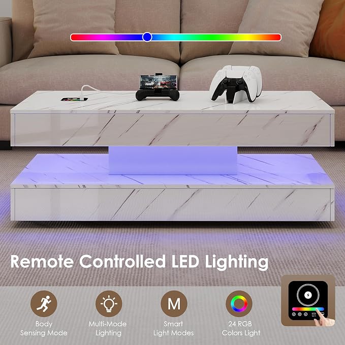 47.2" LED Smart Coffee Table - Image 5