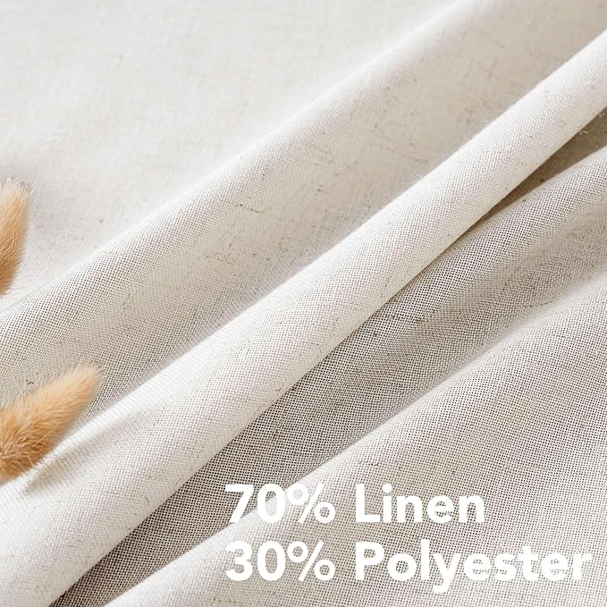 H.VERSAILTEX Decorative Linen Kitchen Curtains linen Curtains 63 inches Long - Image 4