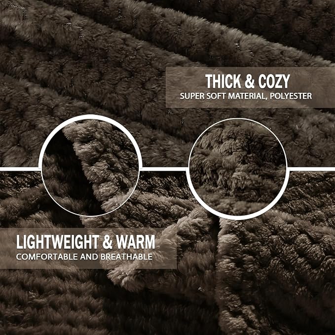 Exclusivo Mezcla Fleece Bed Blanket Twin Size, Super Soft and Warm Blankets - Image 7