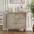 3 Drawer Nightstand, 30 in Tall Accent Storage Cabinet by YHAOWORKS