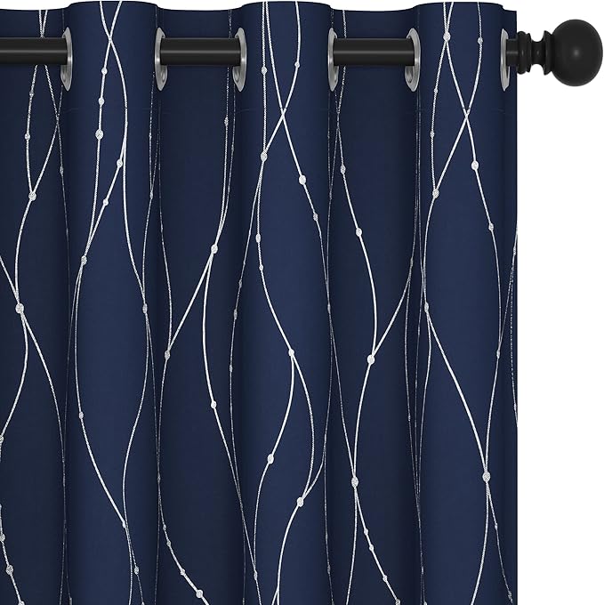 Deconovo Blackout Curtains, Thermal Insulated Noise‑Reducing Grommet Drapes by Deconovo