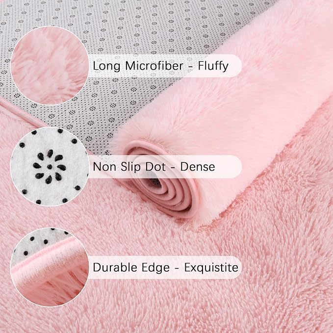 Chicrug Soft Runner Rugs for Bedroom Living Room Plush Fluffy Rug 2x8 Feet - Image 7