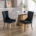 KCC Velvet Dining Chairs Set of 2, Upholstered High-end Tufted Dining Chair by KCC