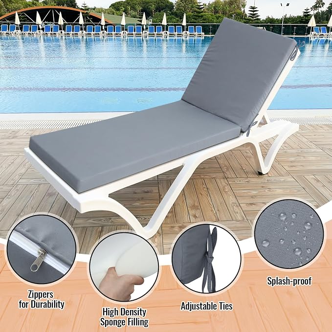 Patelai 2 Set Outdoor Chaise Lounge Cushions - Image 5