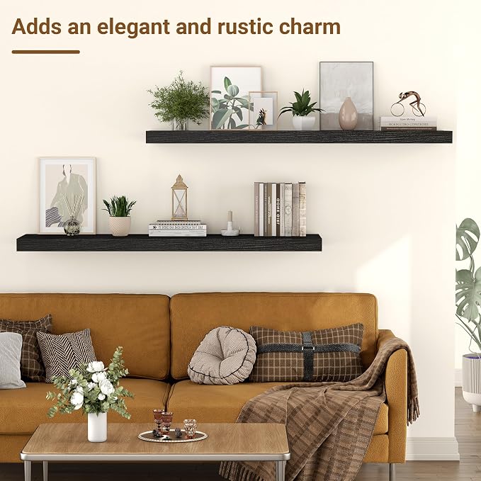 36 Inch Floating Shelves, 12 Inch Deep Floating Shelves - Image 6