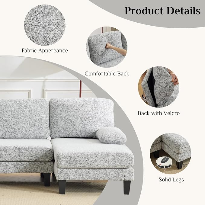 Karl home 110" U-Shape Sectional Couches - Image 3