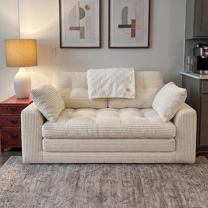 Homkdom Boneless Loveseat, Convertible Folding Sofa Bed, Pull Out Sleeper Sofa - Image 9