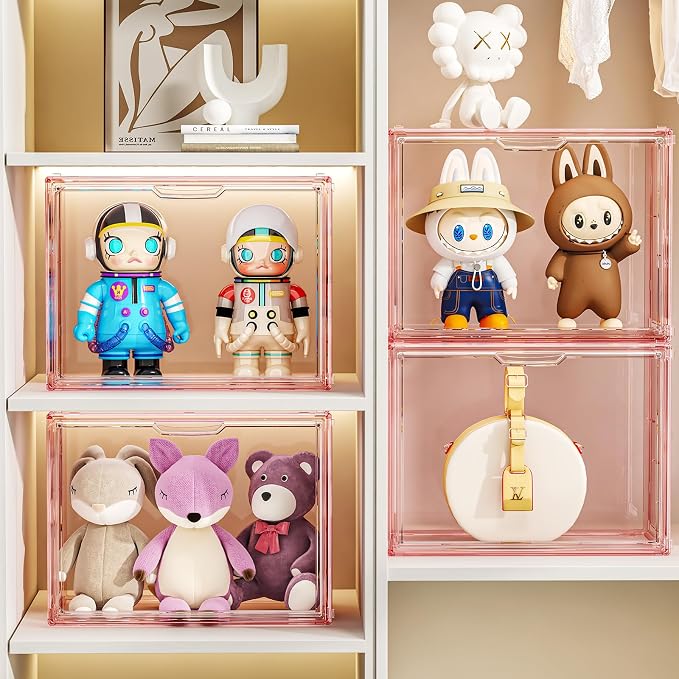 Clear Pink Acrylic Figure Display Case - Image 4