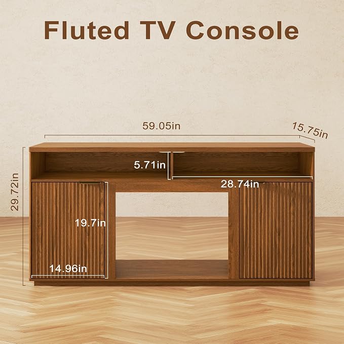 3-Piece Fluted Living Room Set Includes 2 Fluted Night Stand - Image 3
