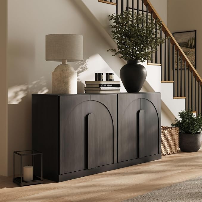BELLEZE Set of 2 Modern Buffet Cabinets-Large Sideboard Credenza - Image 6