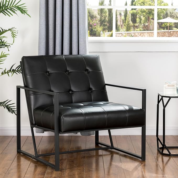 Glitzhome Mid Century Modern Accent Chair, Modern Living Room Chairs by Glitzhome