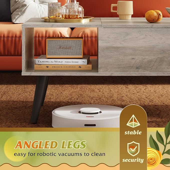 WLIVE Coffee Table for Living Room, Lift Top Coffee Table - Image 7