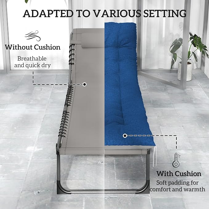 Outsunny Chaise Lounge Chair Outdoor Set of 2, 5-Position Adjustable Outdoor - Image 5