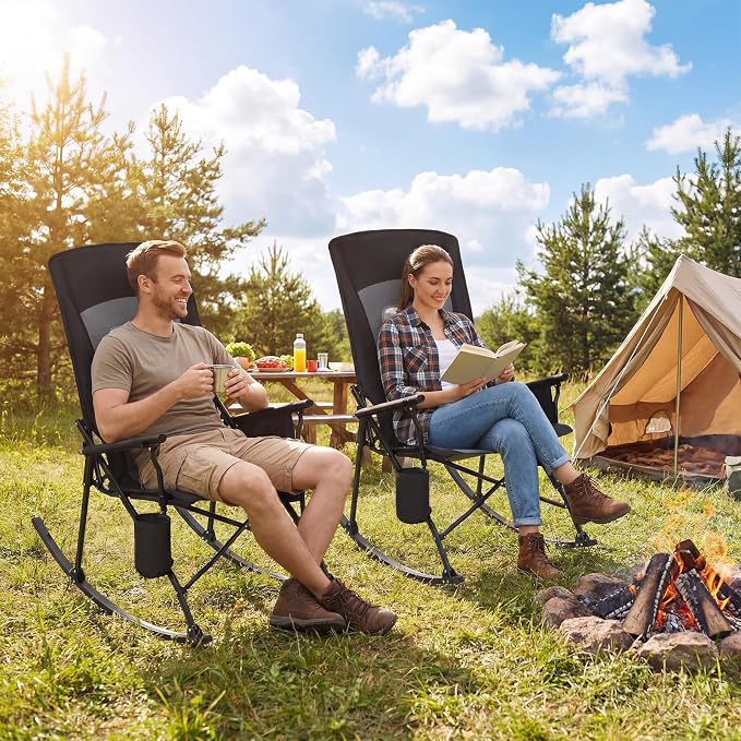 Romswi 2 Pack Rocking Camping Chair - Image 2