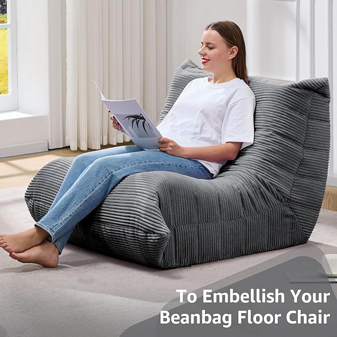 Bean Bag Chairs for Adults Giant Bean Bag Chair Memory Foam BeanBag Chair Bean - Image 6