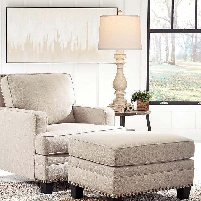 Cinkeda 29" Tall Table Lamp for Living Room Set of 2, Farmhouse Nightstand - Image 7