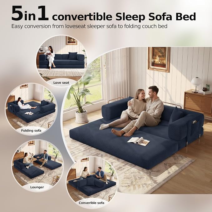 MoonSpeak 78.8''Sleeper Couch Bed - Image 7