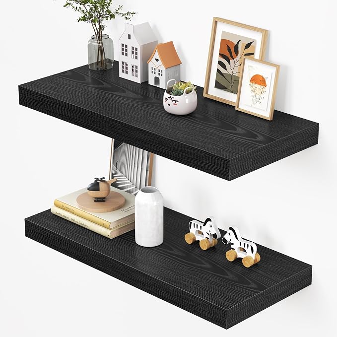 Dreamland 32" Floating Shelves for Wall, Wall-Mounted Shelves for Bedroom by Dreamland