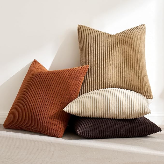 MIULEE Boho Farmhouse Throw Pillow Covers 20x20 Inch Set of 4 Rustic Mordern - Image 7