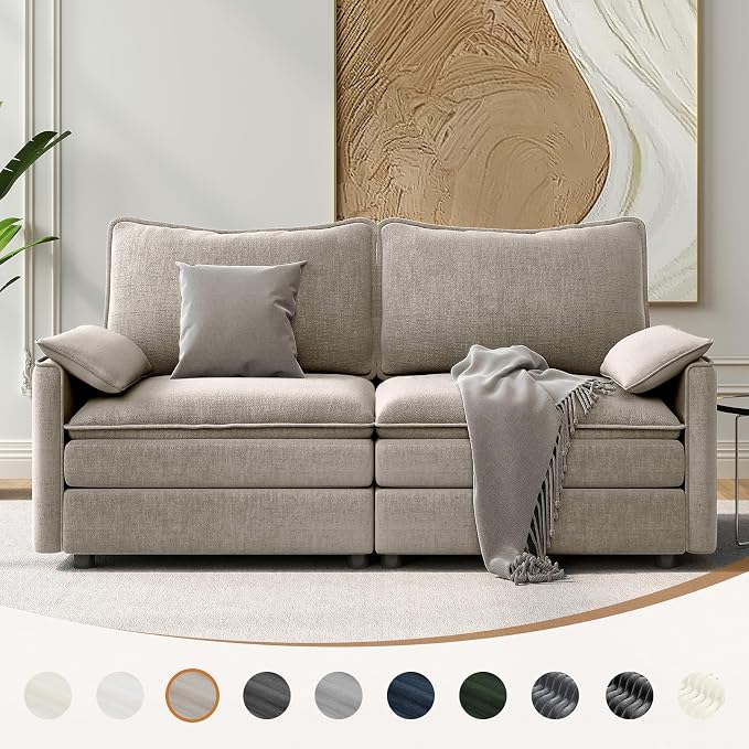 Vesgantti 74" Loveseat Sofa for Living Room, Comfy Cloud Couch Deep Seat - Image 7