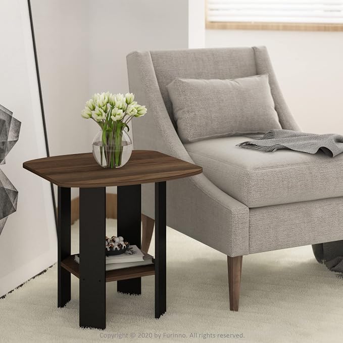 Furinno SIMPLE DESIGN Side Table, 2-Tier Modern End Table - Image 2