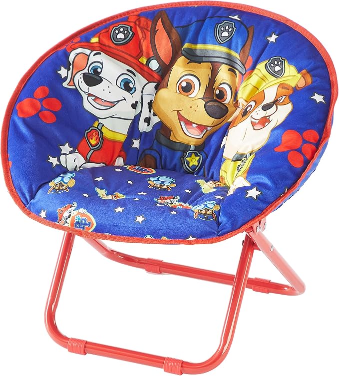 Paw Patrol Chase, Rubble and Marshall Toddler 19” Folding Saucer™ Chair by IdeaNuovaCharacterShop
