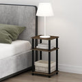 Furinno Just 3-Tier Turn-N-Tube Open Storage Nightstand, Plastic Poles by Furinno-FitsYourSpaceFitsYourBudget