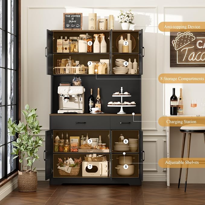 HOSTACK 71" Pantry Cabinet - Image 5